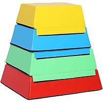 【週末限定セール】 跳び箱クッション ３段 子供用（カラフル） Amazon.co.jp: SUGGEST 跳び箱クッション 3段 キッズ 面