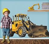 Oopsy Daisy Classic Yellow Bulldozer Peel and Place, Yellow, 54 x 30 by Oopsy Daisy