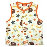 おさるのジョージ キュリアスジョージ フリースベスト かいまき 袢纏 はんてん fo-ogfw01 95cm オレンジ