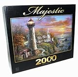 Lighthouse Haven Beautiful 2000 Piece Puzzle Overlooking the Ocean by Majestic Athletic [並行輸入品]