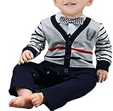 Snoneベビー フォーマル ロンパース 男の子 スーツ風 カバーオール 子供服 男児 長袖