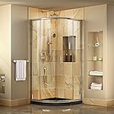 DreamLine dl-6703 – 89 – 01 Prime FramelessスライドシャワーエンクロージャおよびSlimline 38 " by 38 "四半期ラウンドシャワートレイ、クロー