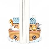 Roman Exclusive 'Noah's Ark' Bookends Showing All The Animals on Board The Ark, 6.5-Inch Tall, Set o