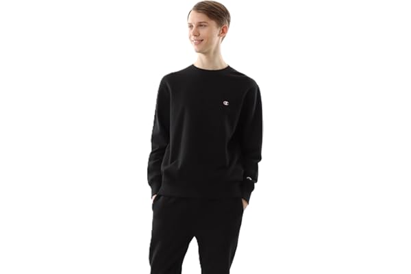 Champion トレーナー 長袖裏毛 刺繍 ワンポイントロゴ クルーネックスウェットシャツ ベーシック C3-W001Zメンズ