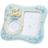 ナカバヤシ ベビーフォトフレーム L判1面+小窓1面タイプ ブルー ギフト用 フ-PGBF-201-B ホーム＆キッチン インテリア 置物・オブジェ [並行輸入品]