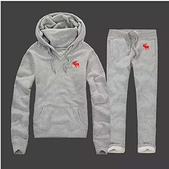 Amazon アバクロ Abercrombie Fitch アバクロンビー フィッチ パーカー 上下セットアップ ジャージ レディース 並行輸入品 トレーナー パーカー 通販