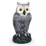 FANTOP 鳥よけフクロウ【怖がらせ駆除・防鳥防獣対策】 驚異な目玉で威嚇!本物そっくりでどんな鳥もびっくり鳩対策 鳥対策