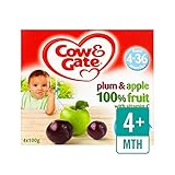 梅＆リンゴ果実ポット4×100グラム (Cow & Gate) (x 6) - Cow & Gate Plum & Apple Fruit Pots 4 x 100g (Pack of 6) [並行輸