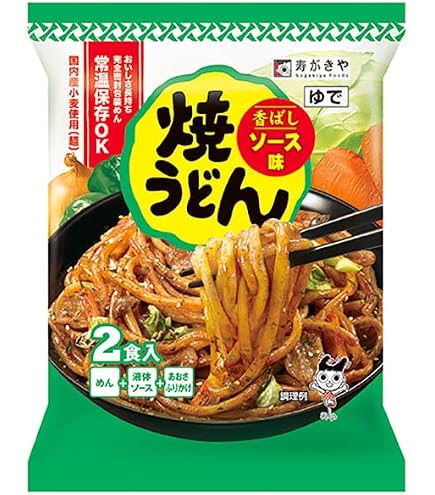 Amazon.co.jp: 寿がきや 焼うどん しょうゆ味 2食入 444g×10袋入