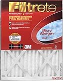 15 x 20 x 1、Filtrete Micro Allergenエアフィルタ、MERV 11、by 3 M
