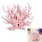 Artificial Light Pink Plastic Coral Plant Ornament Aquarium (Usa)