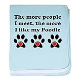 CafePress – My Poodle – スーパーソフトベビー毛布、新生児おくるみ ブルー 087077825225CD2