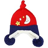 MIOIM® ニット帽子 耳まであったか キャップ ベビー キッズ 子供用 ニットキャップ 赤ちゃん 誕生日 出産祝い 記念写真 防寒帽子 選べる5色