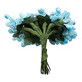 BEE&BLUE 造花 花束 12本セット インテリア造花 フェイクフラワー インテリアフラワー ウエディングブーケ 花嫁ブーケ バレンタインギフ 飾り プレゼント