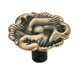 Amerock 125ABS Allison Value Hardware Round Knob with Floral Design, Antique Brass, 1-1/4-Inch by Am