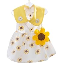 Amazon | YBGGJO 犬服 ひまわり チュール ワンピース サン