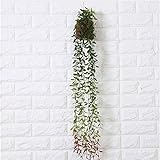 Liebeye 人工観葉植物 造花　壁掛け 木製 植木鉢 盆栽 プラスチック プラント 吊り 牧歌 田園調 家具 飾り物　インテリア デンドロビウムターミナル