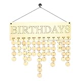 Blesiya 木製　カレンダーボード　家族の思い出　友達　誕生日　壁プラーク　DIY　ギフト　全8タイプ選べ - タイプ4