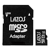 高耐久 マイクロSD 64GB MicroSD マイクロSDXC 防水 耐衝撃 耐X線 耐静電気 記録 デジカメに ビデオに スマホに ドラレコ メモリカード めもりーかーど Lazos MicroSDXCカード 64GB class10 L-B64MSD10-U3V10