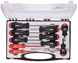Felo 0715732558 Set of 11 Insulated Slotted, Phillips, & Pozidriv Screwdrivers, 500 Series by Felo