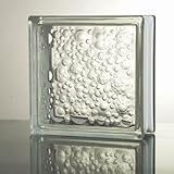 ガラスブロック (厚み80mm クリア色バブル) gb1980