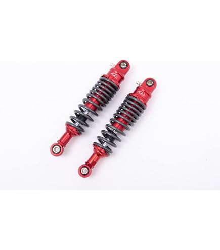 Amazon | 【x-cars】汎用品 250mm タンク付き リアサスペンション 黒赤