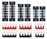 YFFSFDC 固定端子台 組端子台 600V 15A 2列型 極数4 極数5 極数6 2色絶縁圧着端子セット付属