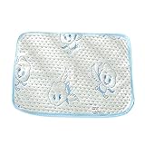 エルフ ベビー (Fairy Baby) 通気性防水 4層 ベビーおむつ替えシート 竹繊維 (ブルー,40*30CM)