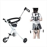BBCT9001-W1ショック3輪ベビーカー 軽量 ユニバーサルホイール 収納や持ち運びに便 1-6歳から 2kg超軽量 耐荷重50kg ホワイト 子供用トロリー 高さ調整可能 折り畳んだら 小さくな