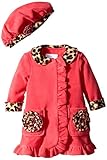 ボニーベビーベビー女の子幼児Coral Side Ruffle withフリースコートと帽子セット US サイズ: S カラー: オレンジ