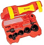 Starrett KCT06041-N 10 Piece Tungsten Carbide Tipped Electricians Hole Saw Kit by Starrett