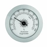 Analog Hygrometer HYG-75S Polished Silver Finish Hygrometer by Hygroset [並行輸入品]