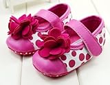 （セ・ミニョン）C'est mignon　ベビーシューズ　ファーストシューズ　ストラップ　水玉　フラワー　ピンク (13cm)