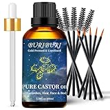 BURIBURI ヒマシ エッセンシャルオイルセット アロマオイル セット お試し 精油 セット 加湿器用 プレゼント 10ml (ヒマシ, 100ML)