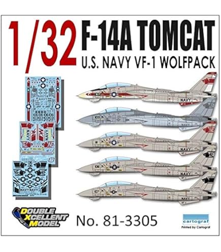 Amazon | DXMデカール 01-3312 1/32 アメリカ海軍 F-14A/B トム