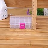 透明プラスチック製 台形メイクアップ ジュエリー収納ボックス 10格 リップスティックホルダーケース　スタンド，YOKINO (D)