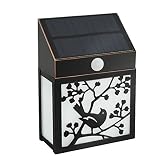 Intsun 16 PCS LED Waterproof Bird Design Solar Powered Motion Sensor Wall Light,Auto On / Off Outdoo