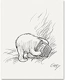 Stuck in a Honey Pot – Winnie the Pooh 11 x 14額なし保育園アートプリント