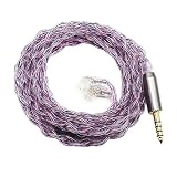 【AHAQU】4.4mm QDCイヤホンケーブル 4芯 単結晶銅＆無酸素銅 ケーブル