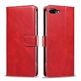 LEERBAN iphone 8plus ケース 手帳型 iphone8プラス ケース 全面保護 iphone7プラス ケース 手帳型 アイホン8プラスケース 横置きスタンド機能 カード収納 iphone 7 plus ケース 耐衝撃 アイフォン8プラスケース 手帳型 iPhone7 plus 財布型 カバー iPhone 8 Plus/7 Plus【5.5インチ対応】レッド