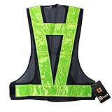 Bleaf® 高視認性 交通 工事などの場合用の LED 反射ベスト安全ベスト　グリーン