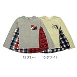 【SiShuNon/Kiccoly】チェック2ワッフルTシャツ キッコリー チェック ワッフル 長袖Tシャツ 120 15 ホワイト