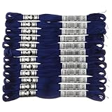 DMC アブローダー 刺繍糸 25番 長さ32ｍ 12束入 #820 ブルー系 DMC10725B