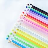 折り紙の紙の星は暗い折りたたみラッキースターのストリップ、10色250シート