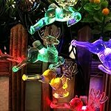 屋外ソーラーストリングライト、ソーラー妖精ライト、銅線ストリングストリング、花ライト、防水ガーデンライト、パーティークリスマスハロウィン屋外装飾ライト、4.8メートルの長さ20灯 (色 : Four 