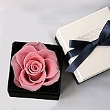 Makefuture　プリザーブドフラワー ダイヤモンドローズ アモローサ使用 フラワーボックス (フェミニンピンク)