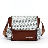 HC Small Baby Diaper Bag Crossbody Diaper Bags For Babies Diapers Bag Purse Brown by Happy Country