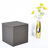 ATR ラタン調 物置 収納庫 日よけ 組立 収納ボックス 幅45cm ダークブラウン