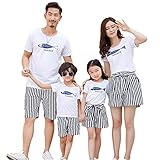 （JUTAOPIN）【親子 ペアルック】 親子 ペア ｔシャツ ＆ ショートパンツ レディース 親子ペア パパ 可愛い 半袖 春服 夏 上下セット 子供 男の子 女の子 9~30KG メンズ 45～1