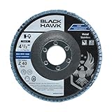 10 Pack 4-1/2" x 7/8" Black Hawk Zirconia Grinding & Sanding Flap Discs T27 (40 Grit) [並行輸入品]